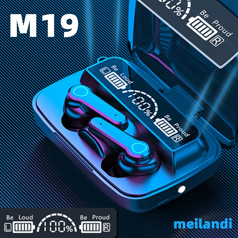 Tai Nghe Bluetooth M19 Phiên Bản Pro Nâng Cấp Pin Trâu, Nút Cảm Ứng, Màn Hình Led Gaming GONA_Official