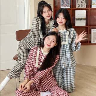 Bộ đồ pyjama tiểu thư dài tay kẻ sọc