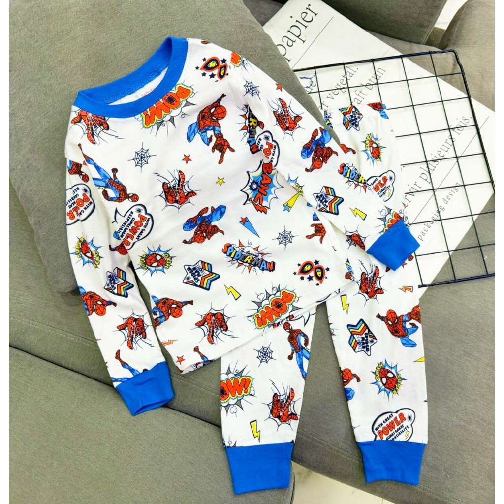 Đồ Bộ Bé Trai 9-22 Kg Set Quần Áo Dài Trẻ Em Cho Bé 1-6 Tuổi Mặc Nhà Làm Đồ Ngủ Borip In Hình Hot Trend Homie Kids