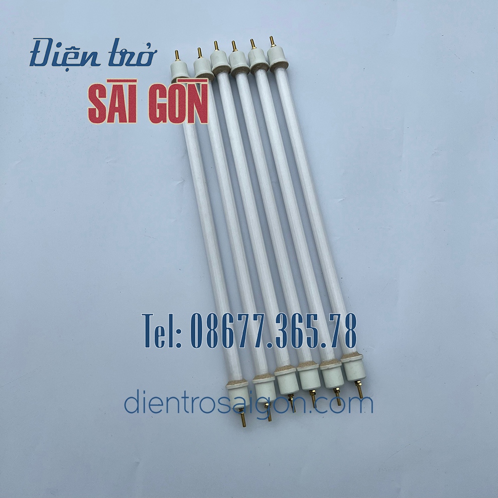 Bóng sấy sứ, bóng sấy thạch anh, điện trở ống thủy tinh phi 18 dài 30cm, 40cm, 50cm, 60cm