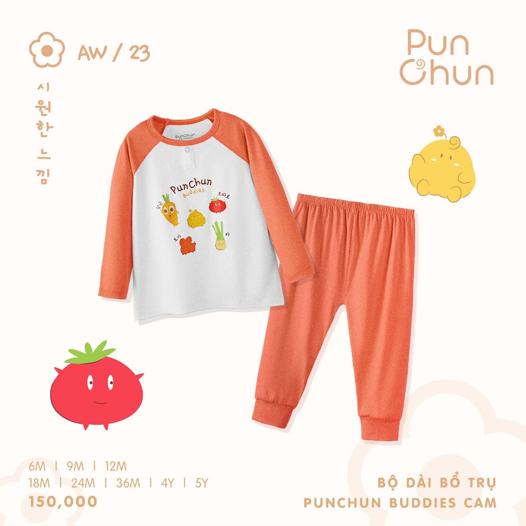 Bộ Dài Cổ  Trụ PUNCHUN Buddies AW23D7