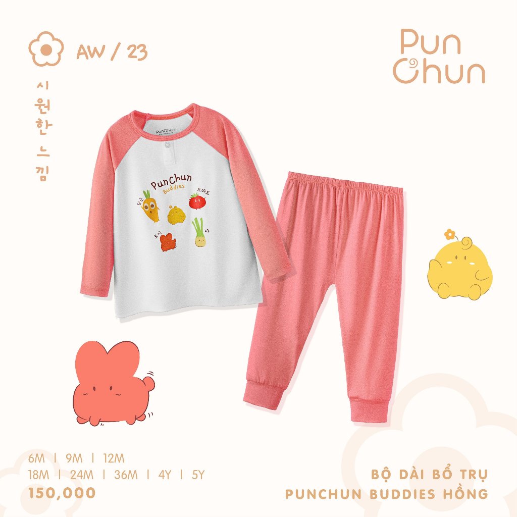 Bộ Dài Cổ  Trụ PUNCHUN Buddies AW23D7