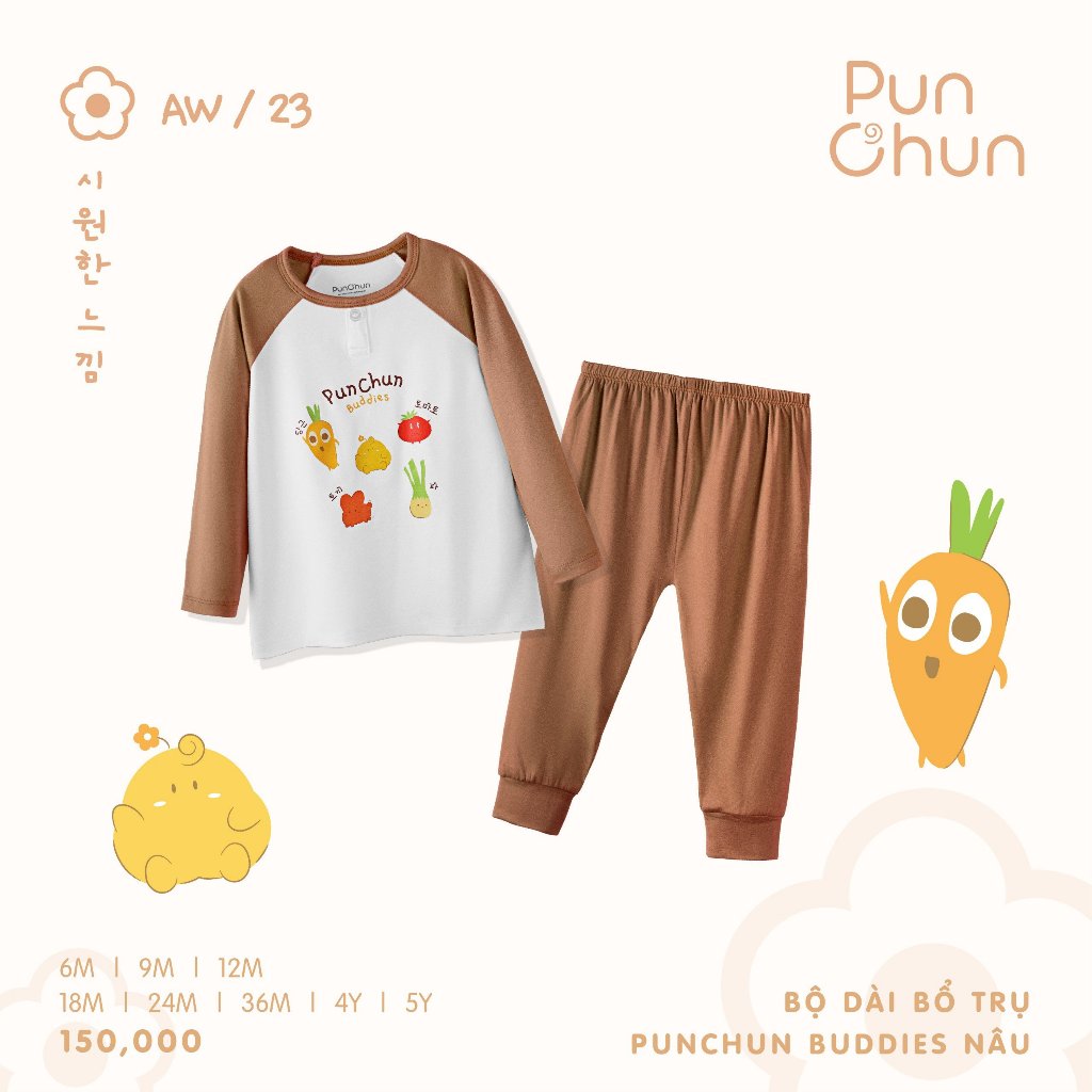 Bộ Dài Cổ  Trụ PUNCHUN Buddies AW23D7