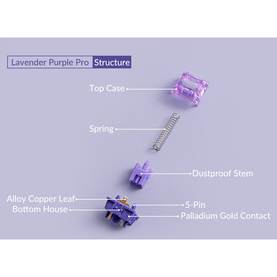 Switch phím cơ AKKO V3 Lavender Purple Pro