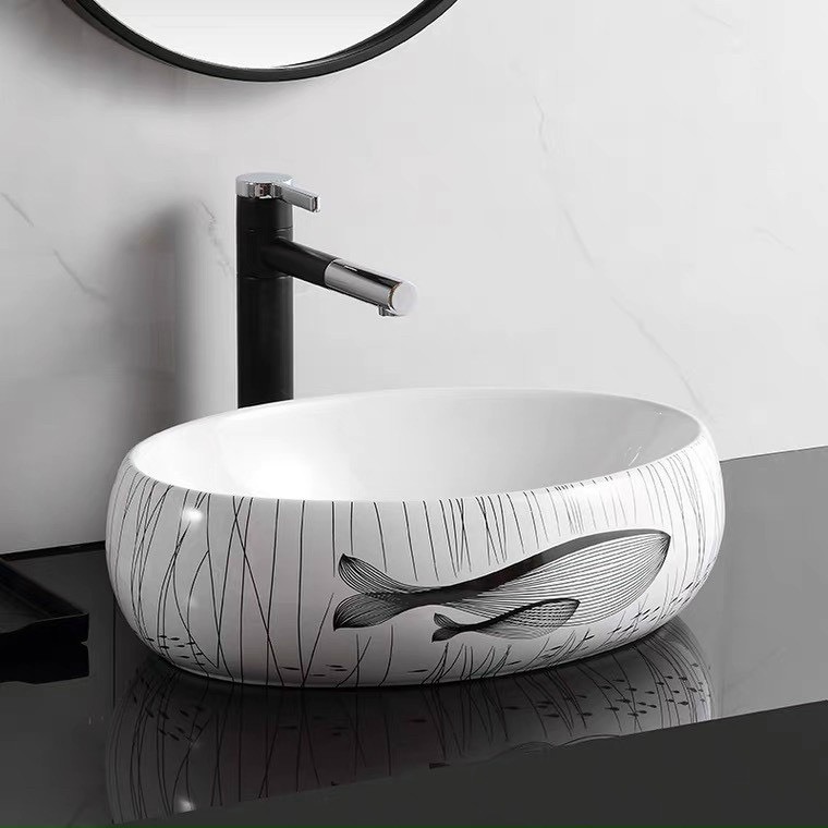 CHẬU LAVABO HÌNH CÁ ĐẶT BÀN