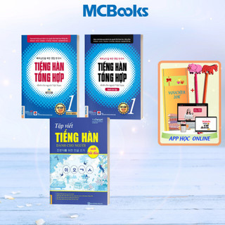 Sách-combo tiếng hàn tổng hợp sơ cấp 1 và vở tập viết tiếng hàn