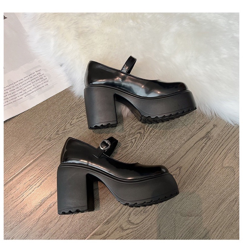 Giày lolita đế cao 9cm siêu xinh đủ size 2 màu )