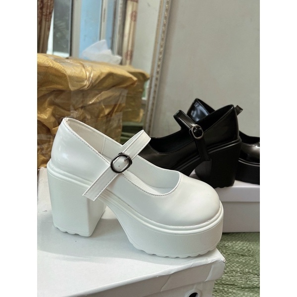 Giày lolita đế cao 9cm siêu xinh đủ size 2 màu )