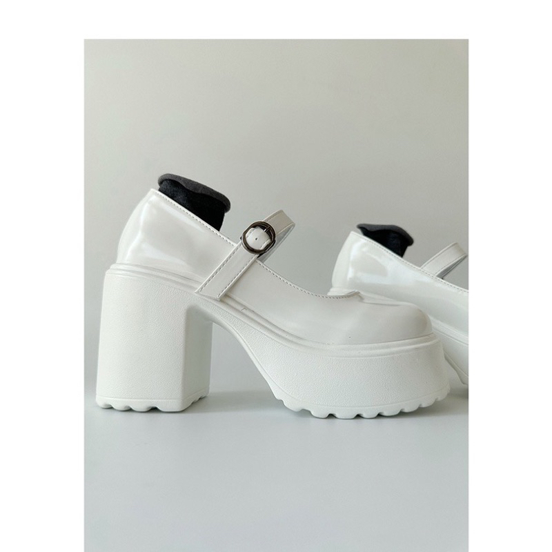 Giày lolita đế cao 9cm siêu xinh đủ size 2 màu )