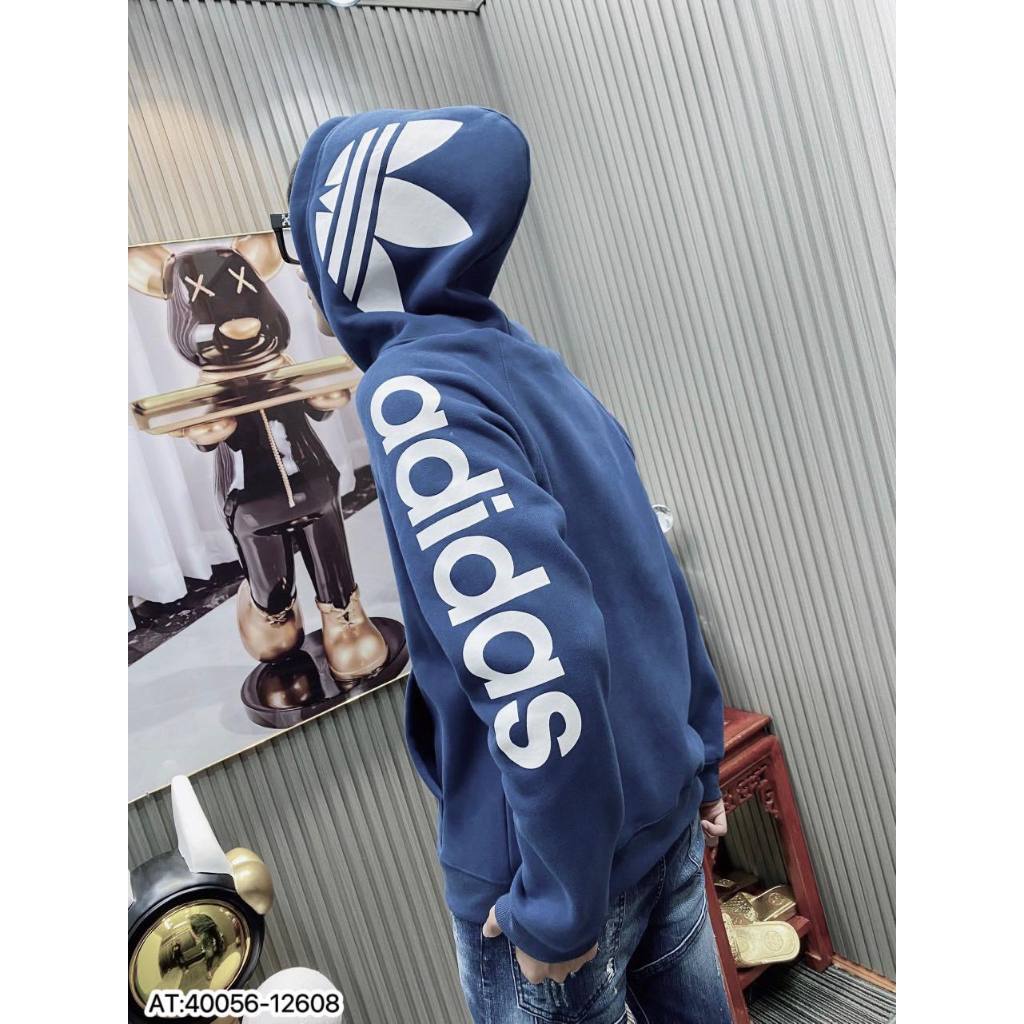 Áo Khoác Hoodie khóa adi.das Họa Tiết INn Chữ Sắc Nét , Áo Hoodie khóa Chất Liệu Vải Nỉ Siêu Hot 2023