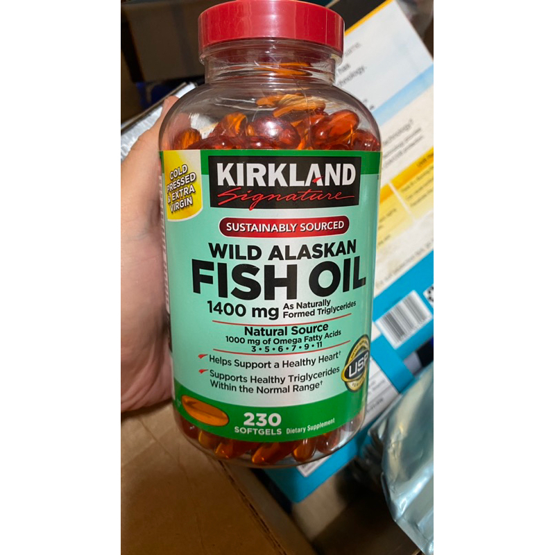 Dầu cá Kirkland Wild Alaskan Fish Oil 1400mg hộp 230 viên