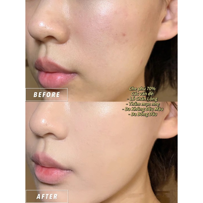 Phấn nước Cushion Gogotales vỏ bạc tráng gương kèm lõi thay thế và túi rút nhung đáng yêu GT524