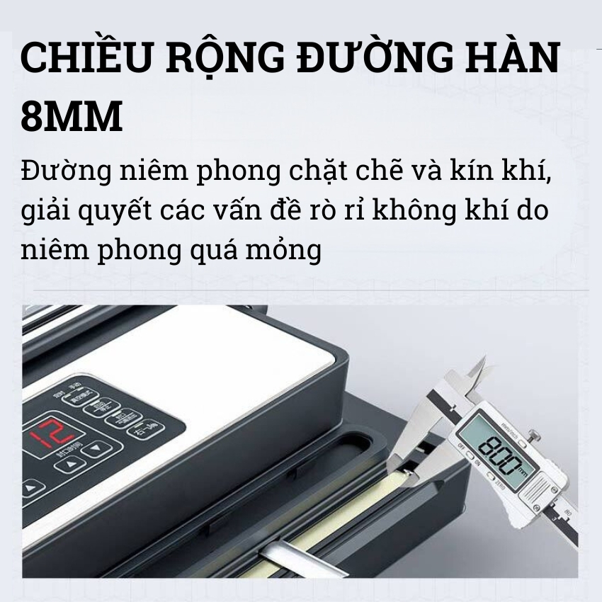 Máy Hút Chân Không Thực Phẩm ShineYe PW420A - 2 Vòi Hút Lực Hút Mạnh, Đường Hàn 42cm, Hút Tự Động Mọi Loại Túi