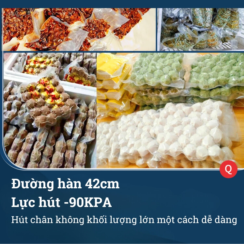 Máy Hút Chân Không Thực Phẩm ShineYe PW420A - 2 Vòi Hút Lực Hút Mạnh, Đường Hàn 42cm, Hút Tự Động Mọi Loại Túi