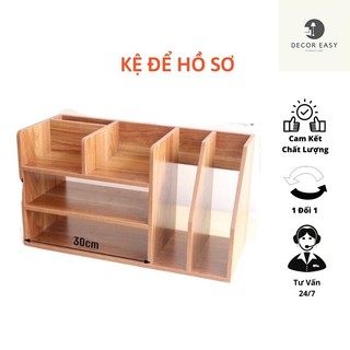 Kệ sách đa năng - Kệ để hồ sơ nhiều ngăn lắp ghép bằng gỗ