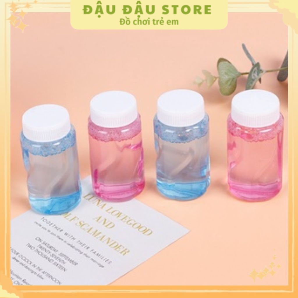 Nước Bong Bóng Xà Phòng, Nước Tạo Bong Bóng Xà Phòng Dành Cho Đồ Chơi Thổi Bong Bóng Lọ 60ml Đậu Đậu Store