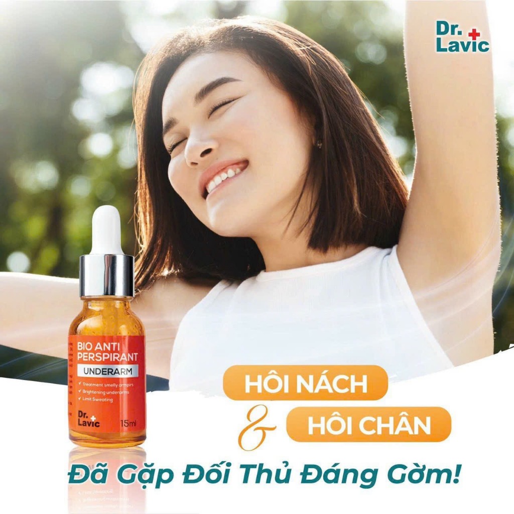 erum hôi nách Dr.Lavic Bio Anti Perspirant Underarm khử mùi hôi nách hôi chân công nghệ USA 15ml
