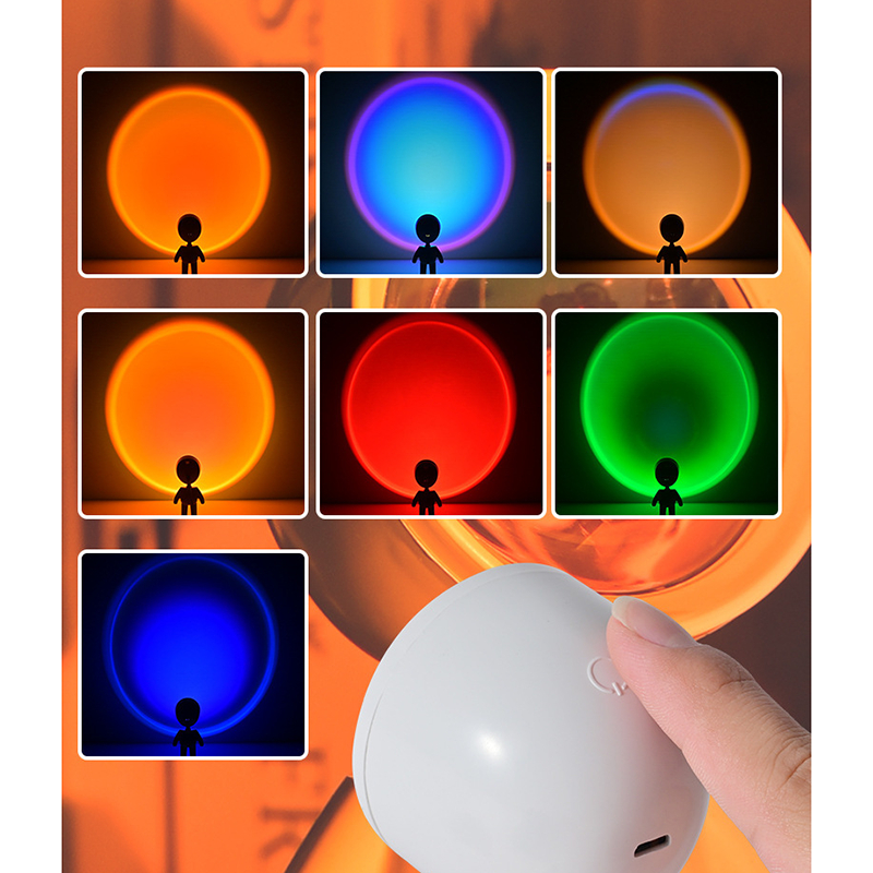 Đèn Hoàng Hôn Phi Hành Gia 16 Màu Sạc Pin 5w Đèn LED Phi Hành Gia Selfie Chụp Ảnh Quay Video Decor PHG