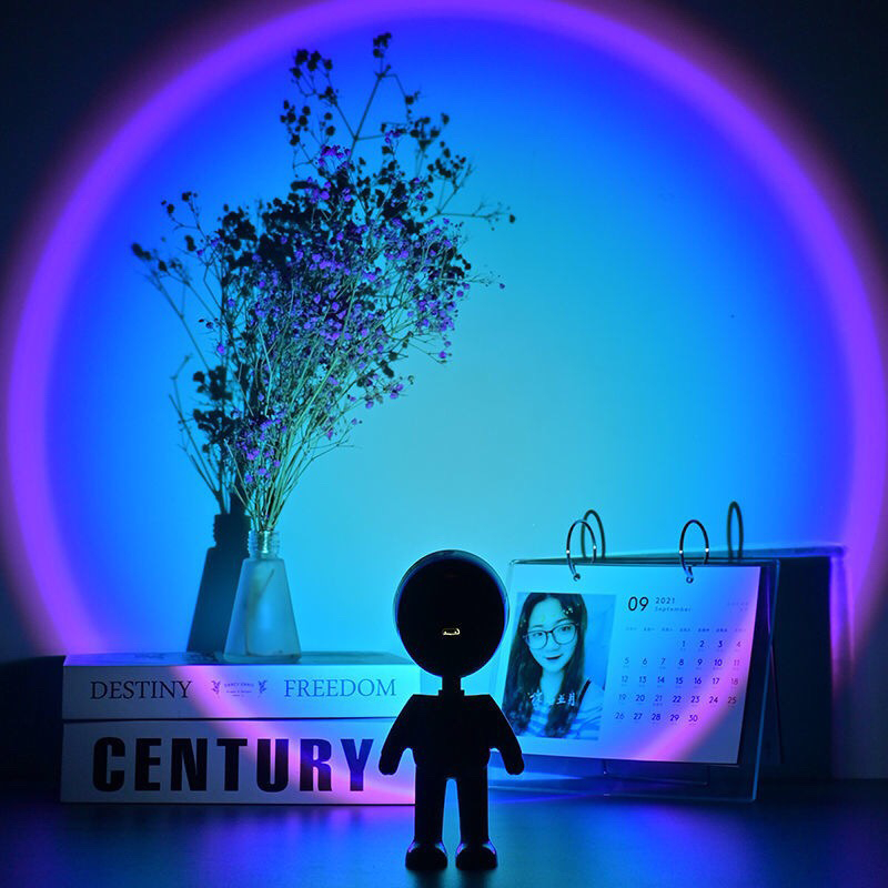 Đèn Hoàng Hôn Phi Hành Gia 16 Màu Sạc Pin 5w Đèn LED Phi Hành Gia Selfie Chụp Ảnh Quay Video Decor PHG