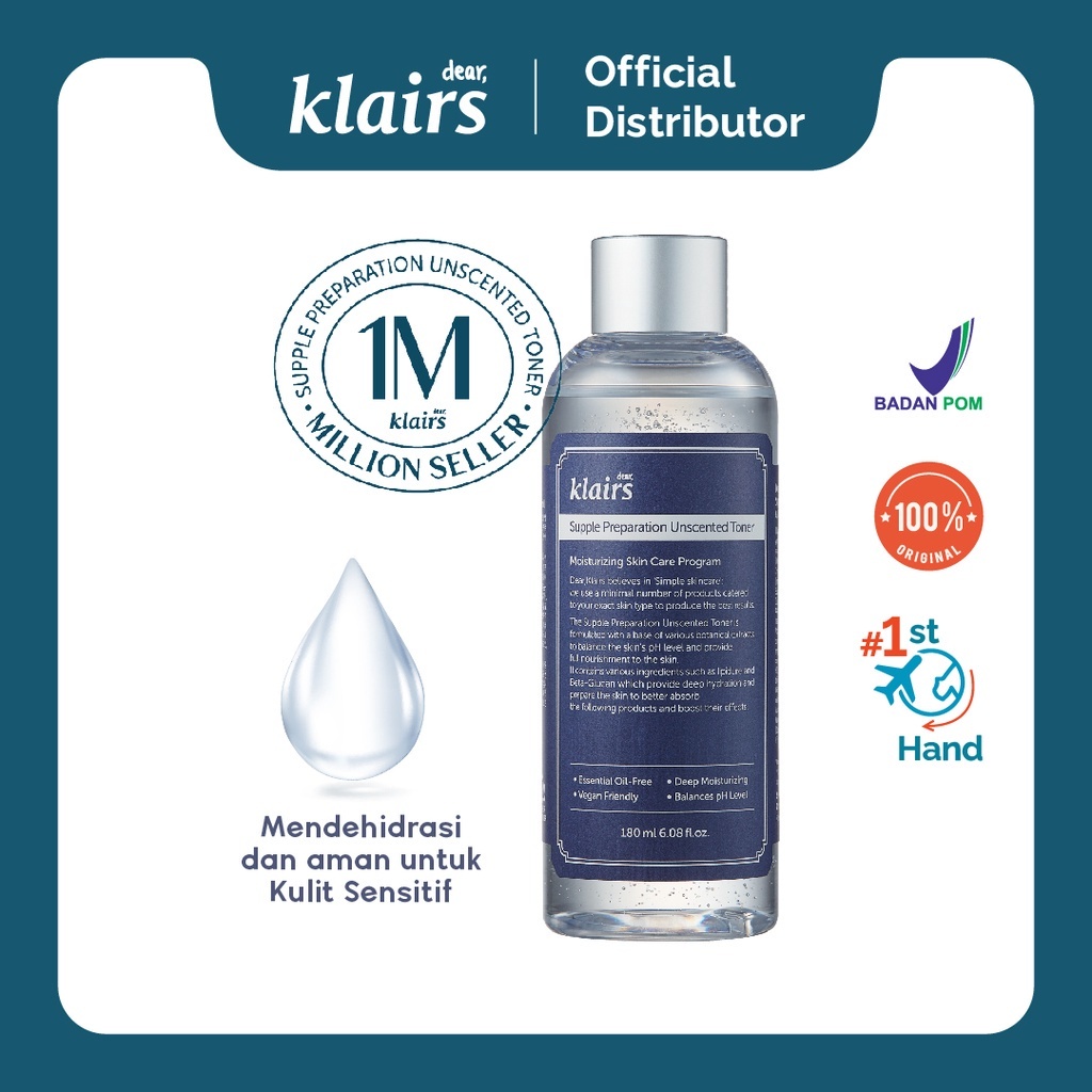 Nước hoa hồng Klairs 180ML- dưỡng ẩm và làm mềm da