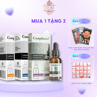 [Chính hãng - Có tem phụ] Serum Compliment bha, hyaluronic, vitamin c giúp giảm mụn, phục hồi và làm đều màu 27ml