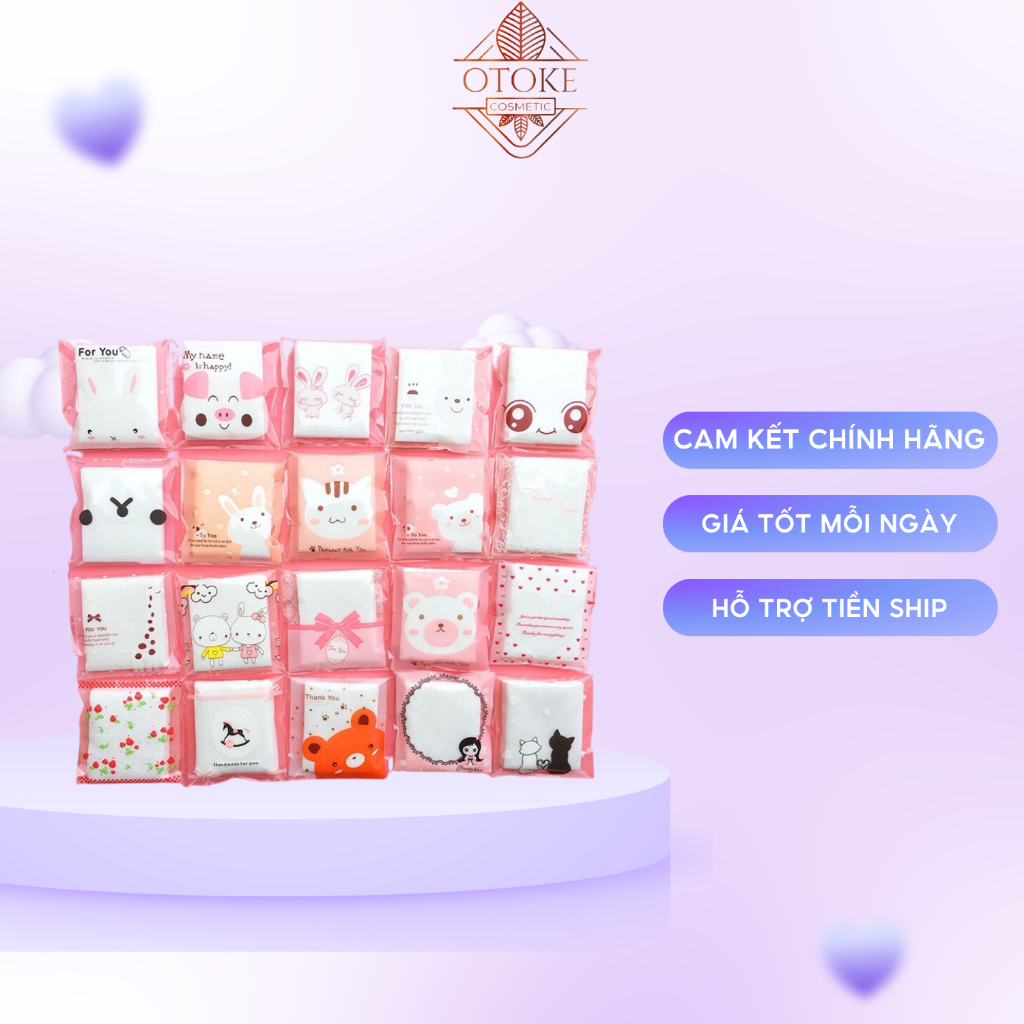 Bông tẩy trang mini du lịch túi 7*7cm