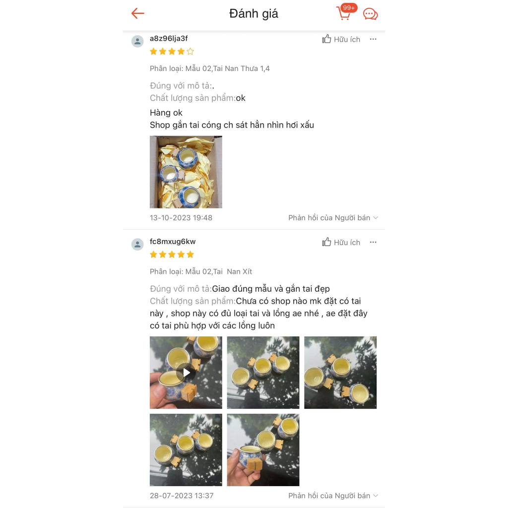 Cóng sứ chào mào hàng Bát Tràng mẫu bách hoa VIP gắn sẵn tai nan thưa , tai nan xít