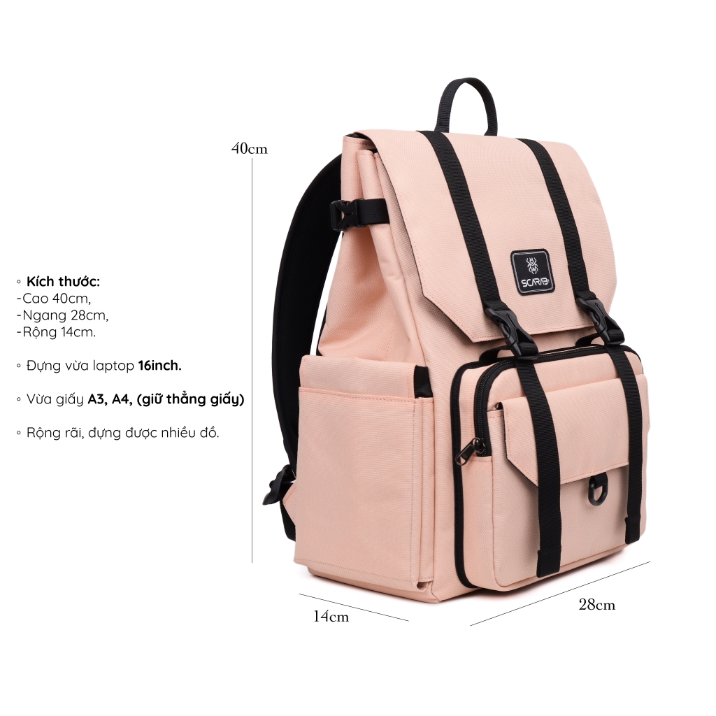 Balo Đi Học, Đi Chơi SCARAB - ADVENTURE Unisex