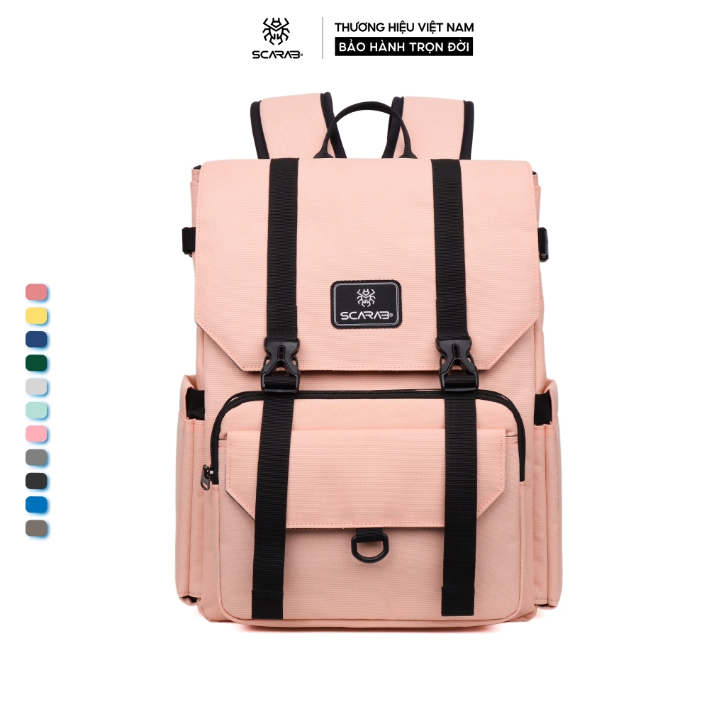 Balo Đi Học ADVENTURE Unisex Nhiều Ngăn Tiện Lợi Đựng Vừa Lap 16Inch _Bảo Hành Trọn Đời Scarab