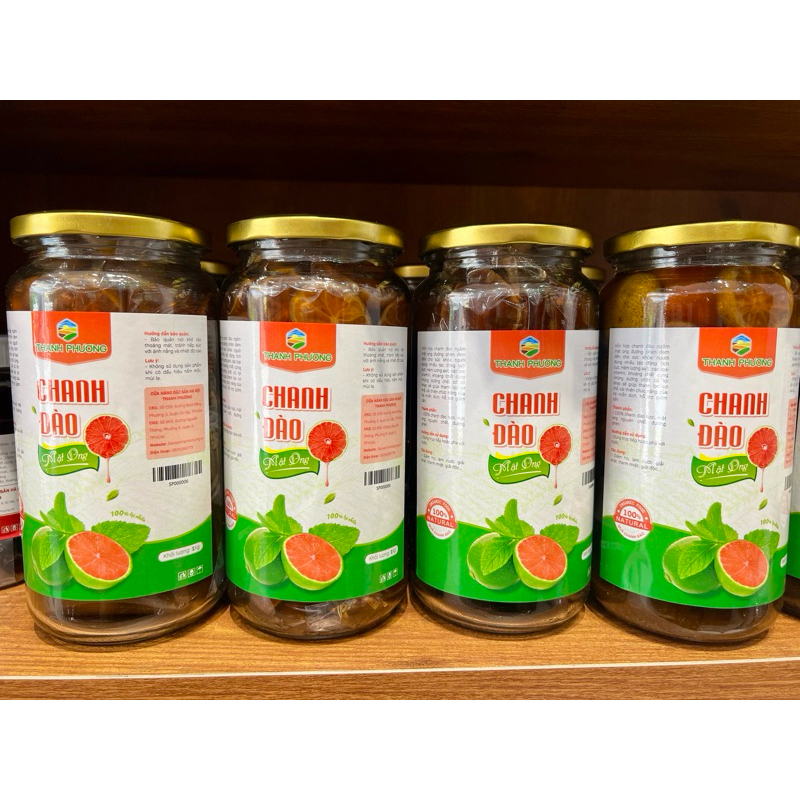 Chanh đào ngâm mật ong đường phèn nhà làm
