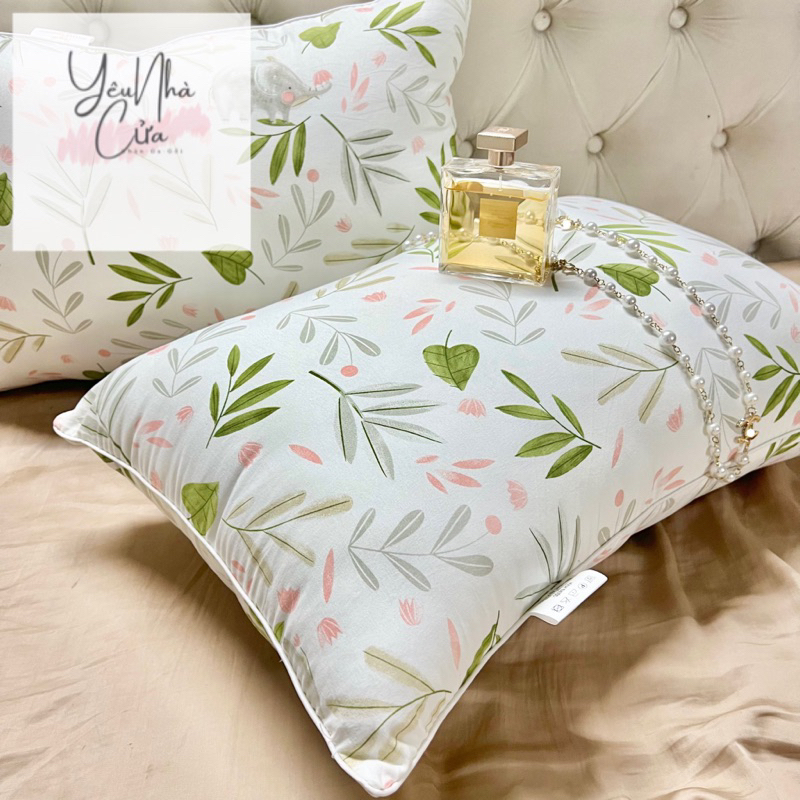 Gối Nằm Ngủ,Gối Ôm Vải Đũi Cotton Bông Xơ Đậu Nành Mềm Mịn,Thoáng Mát Kích Thước 45x65cm