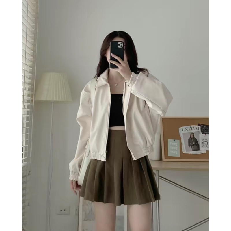 ÁO KHOÁC DA LỬNG BO CHUN