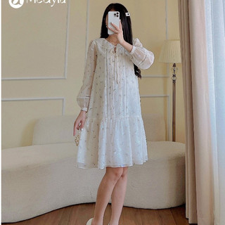 MEDYLA - Váy bầu mùa hè thiết kế tơ ren lót lụa cho bầu mặc đi làm dự tiệc - VTX1493