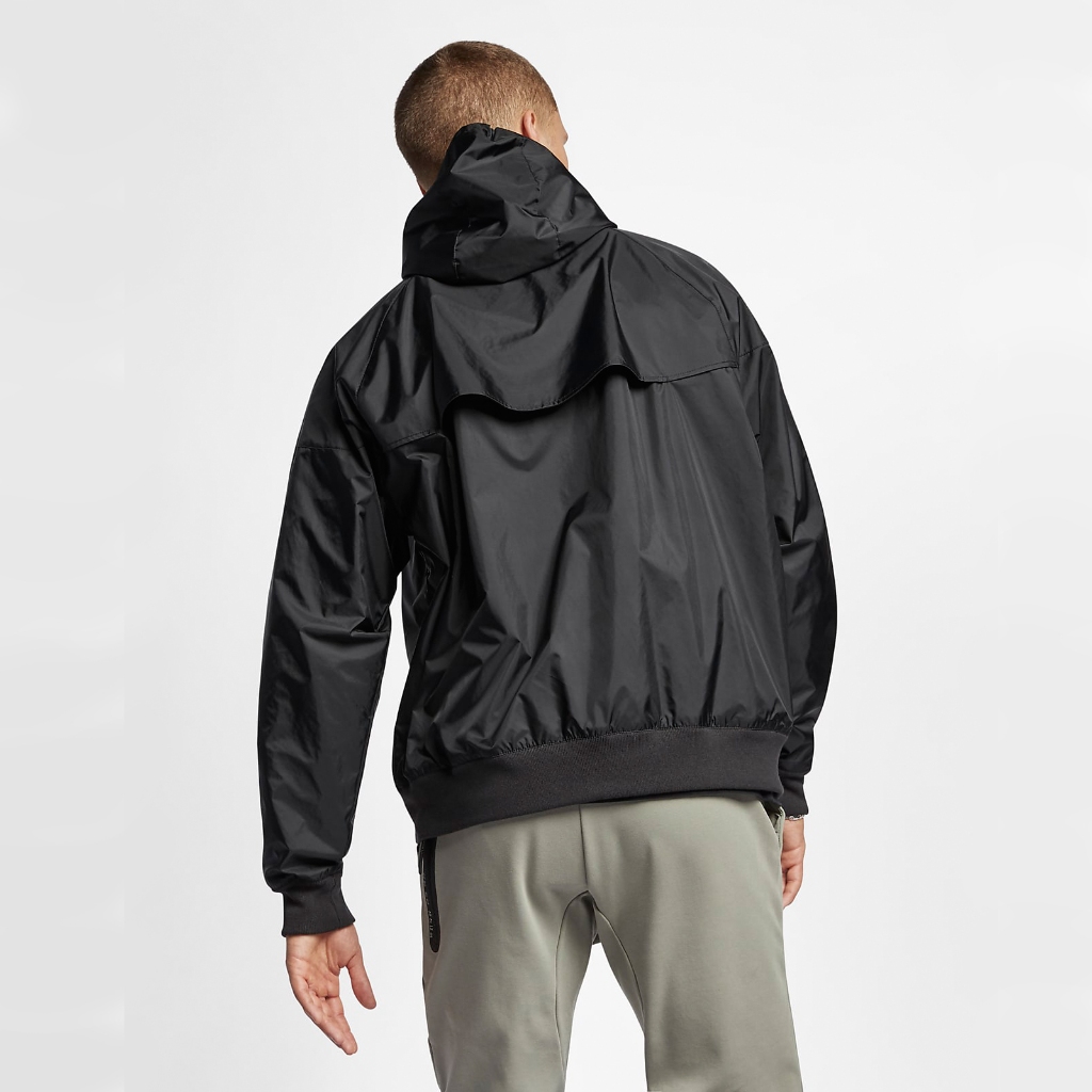 NinekeOnstock - Áo Khoác Gió Nam, Áo Khoác Nike Windrunner Hooded Full Zip Jacket - Đen