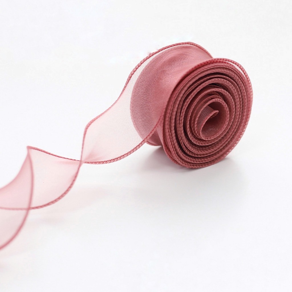 Ruy Băng Đuôi Cá 9m - Ruy Băng Voan Viền Sóng Trang Trí Bánh Kem - Ruy Băng Bó Hoa