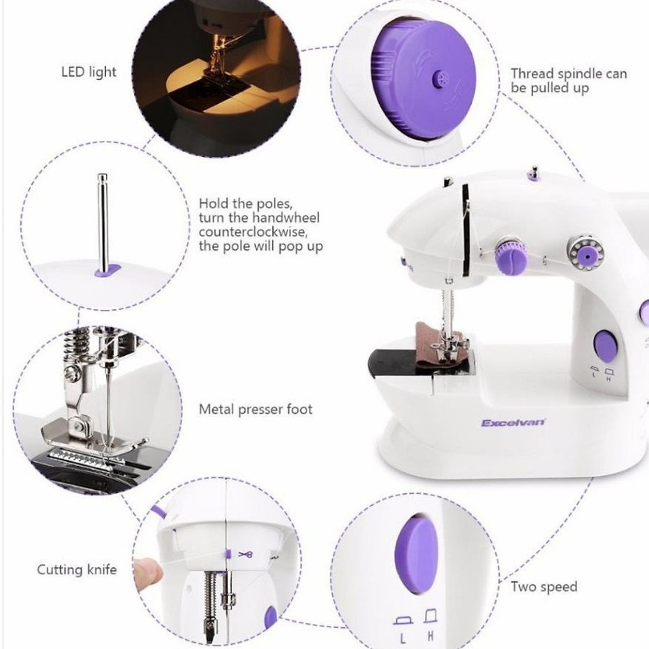 Máy May Để Bàn Mini - Máy Khâu Gia Đình SIêu Tiện Lợi Hàng Chính Hãng