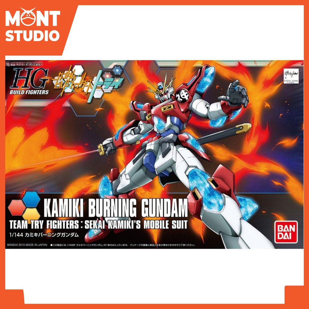[CÓ SẴN] Mô Hình Lắp Ráp HGBF 1/144 Kamiki Burning Gundam - Chính Hãng BANDAI