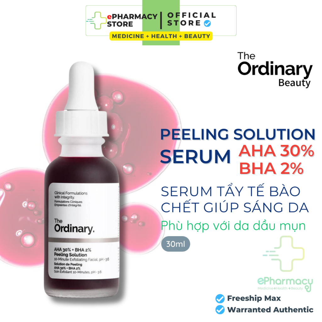 Tinh Chất Peel da The Ordinary AHA 30%+BHA 2% Peeling Solution 30ml