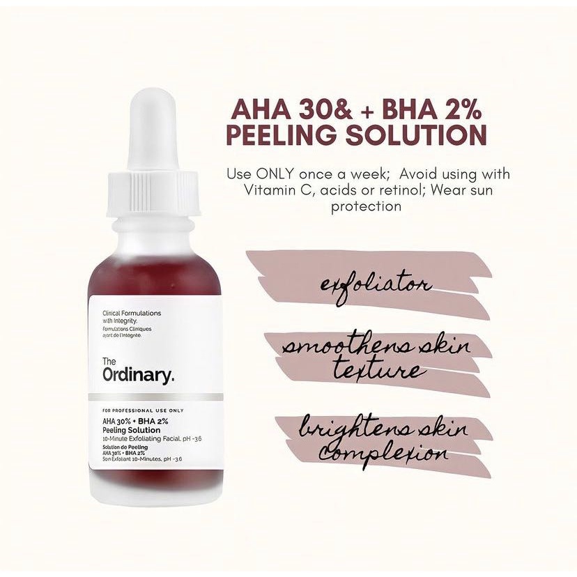 Tinh Chất Peel da The Ordinary AHA 30%+BHA 2% Peeling Solution 30ml