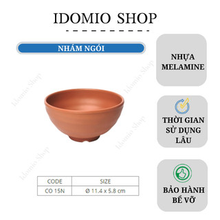 Chén Cơm Nhựa Melamine Nhám Ngói- Co15NN