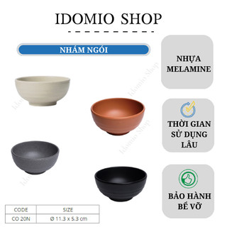 Chén Nhựa Melamine Nhám Đen/Nhám Xám/ Nhám Ngói/ Nhám Nâu- Co20N
