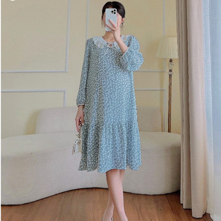 MEDYLA - Váy bầu mùa hè thiết kế tơ voan lót lụa cho bầu mặc đi làm dự tiệc - VTX1495