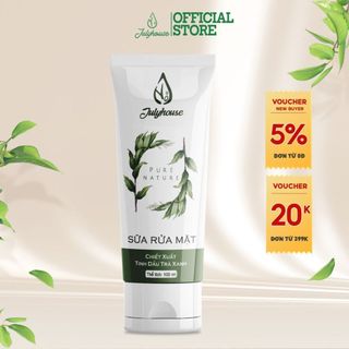 [HSD 8.2025] Sữa rửa mặt tinh dầu Trà Xanh 100ml JULYHOUSE cho làn da xinh xịn mịn