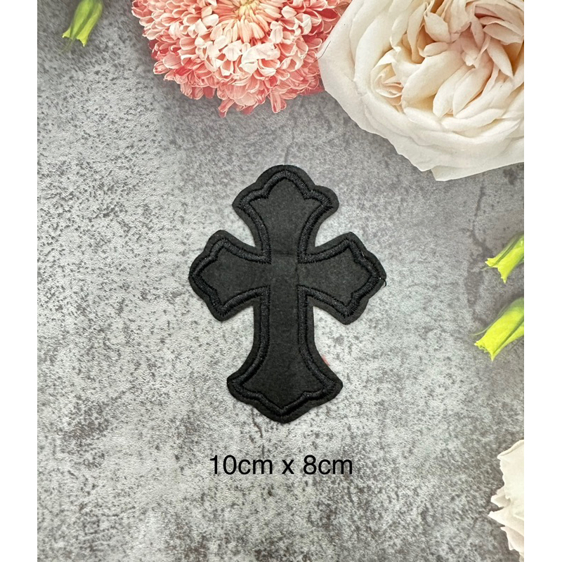 Sticker Logo Chữ Thập thêu ủi nhiệt