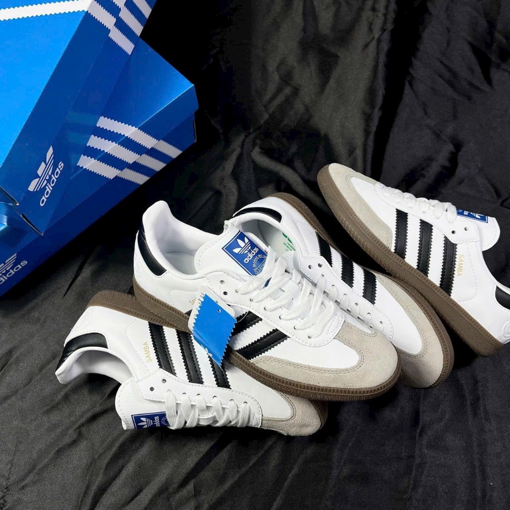 Giày Adidas Samba Rose White Gum Đế Nâu Cao 3cm, Giày Samba Rose Nam nữ mẫu mới hot trend Full size