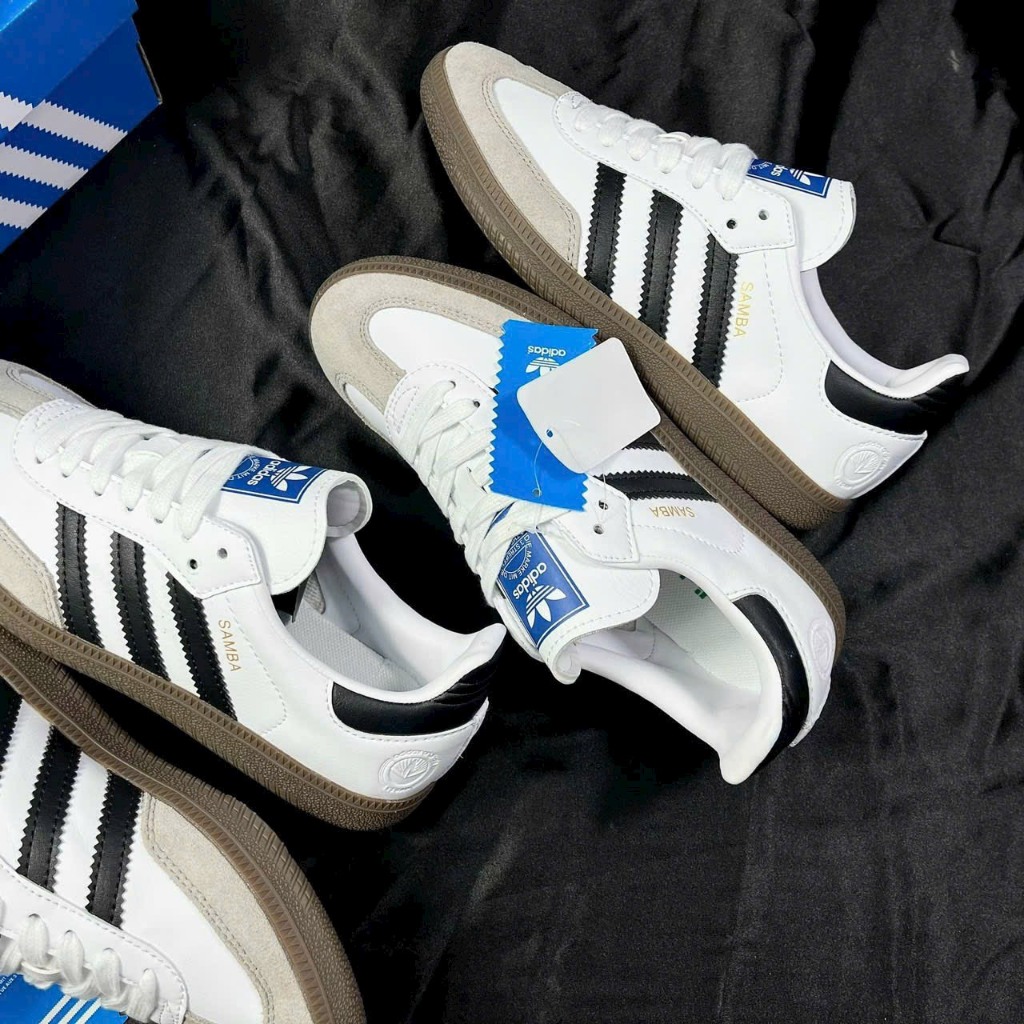 Giày Adidas Samba Rose White Gum Đế Nâu Cao 3cm, Giày Samba Rose Nam nữ mẫu mới hot trend Full size