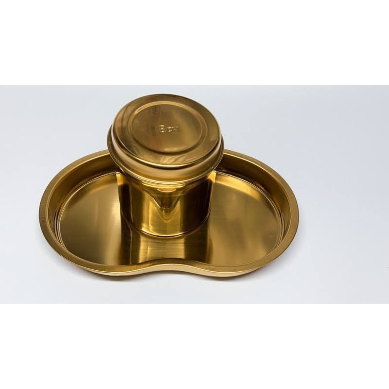 Khay Hạt Đậu, Hũ Đựng Bông Inox 304 Không Rỉ Mạ Vàng Mạ Bạc Cho Spa, Phun Xăm, Y Tế