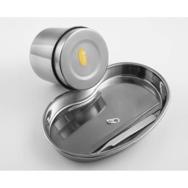 Khay Hạt Đậu, Hũ Đựng Bông Inox 304 Không Rỉ Mạ Vàng Mạ Bạc Cho Spa, Phun Xăm, Y Tế