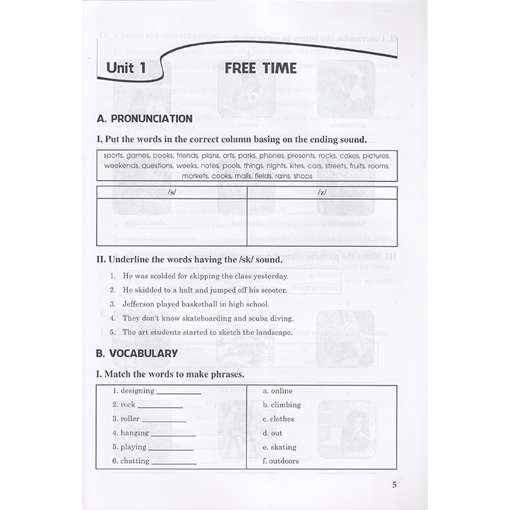 Sách - Bài tập Tiếng Anh 8  - Không đáp án