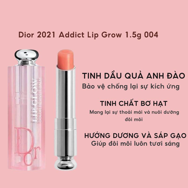 Son dưỡng Dior Addict Lip Glow 1.5g chính hãng cấp ẩm và dưỡng hồng môi Bad Girl